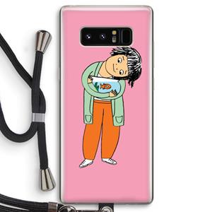 CaseCompany Visknuffel: Samsung Galaxy Note 8 Transparant Hoesje met koord