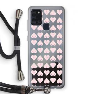 CaseCompany Ass 'n Titties: Samsung Galaxy A21s Transparant Hoesje met koord