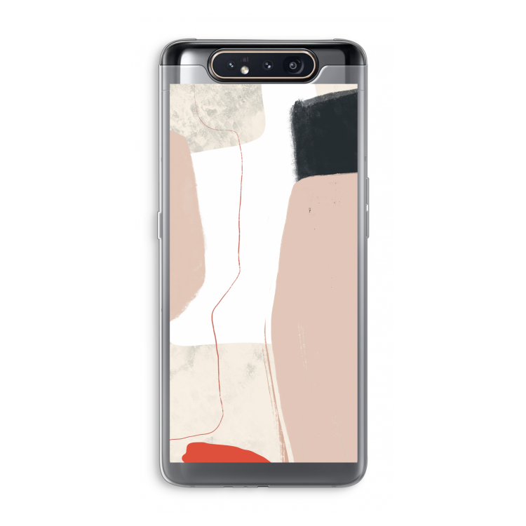 CaseCompany Lava: Samsung Galaxy A80 Transparant Hoesje