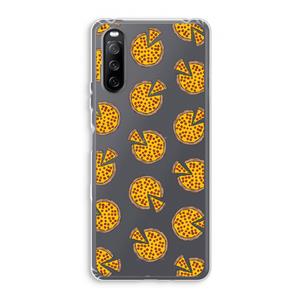 CaseCompany You Had Me At Pizza: Sony Xperia 10 III Transparant Hoesje