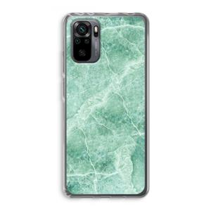 CaseCompany Groen marmer: Xiaomi Redmi Note 10 Pro Transparant Hoesje