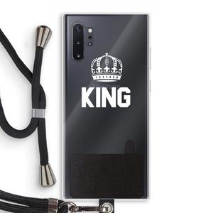 CaseCompany King zwart: Samsung Galaxy Note 10 Plus Transparant Hoesje met koord