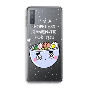 CaseCompany I'm A Hopeless Ramen-Tic For You: Samsung Galaxy A7 (2018) Transparant Hoesje