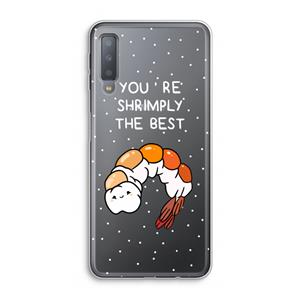 CaseCompany You're Shrimply The Best: Samsung Galaxy A7 (2018) Transparant Hoesje