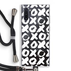 CaseCompany XOXO: Samsung Galaxy Note 10 Plus Transparant Hoesje met koord