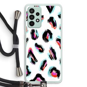 CaseCompany Cheetah color: Samsung Galaxy A52s 5G Transparant Hoesje met koord