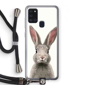 CaseCompany Daisy: Samsung Galaxy A21s Transparant Hoesje met koord
