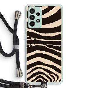CaseCompany Arizona Zebra: Samsung Galaxy A52s 5G Transparant Hoesje met koord