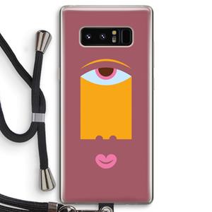 CaseCompany Mono V: Samsung Galaxy Note 8 Transparant Hoesje met koord