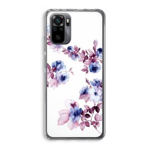 CaseCompany Waterverf bloemen: Xiaomi Redmi Note 10 Pro Transparant Hoesje