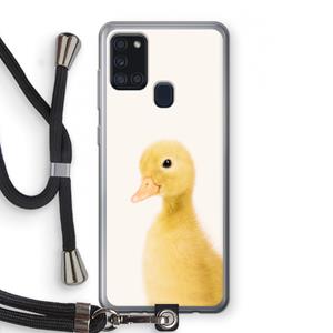 CaseCompany Duke: Samsung Galaxy A21s Transparant Hoesje met koord