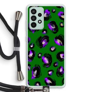 CaseCompany Green Cheetah: Samsung Galaxy A52s 5G Transparant Hoesje met koord