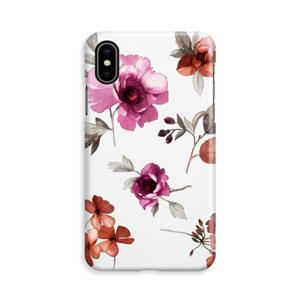 CaseCompany Geschilderde bloemen: iPhone X Volledig Geprint Hoesje