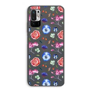 CaseCompany Bloemetjes: Xiaomi Redmi Note 10 5G Transparant Hoesje