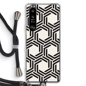 CaseCompany Geometrisch patroon: Sony Xperia 1 III Transparant Hoesje met koord