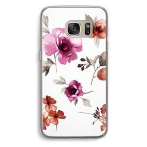 CaseCompany Geschilderde bloemen: Samsung Galaxy S7 Transparant Hoesje