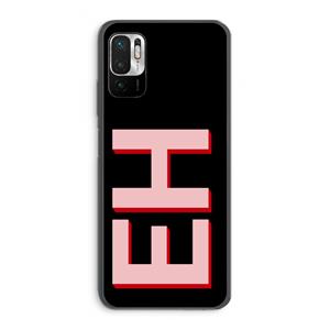 CaseCompany Monogram: Xiaomi Redmi Note 10 5G Transparant Hoesje