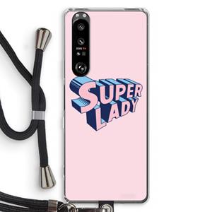 CaseCompany Superlady: Sony Xperia 1 III Transparant Hoesje met koord