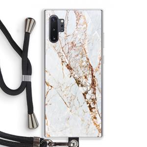 CaseCompany Goud marmer: Samsung Galaxy Note 10 Plus Transparant Hoesje met koord