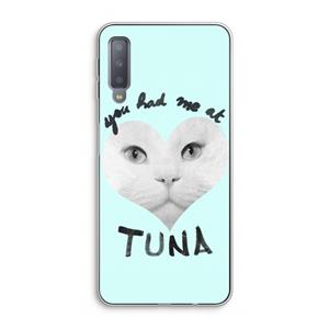 CaseCompany You had me at tuna: Samsung Galaxy A7 (2018) Transparant Hoesje