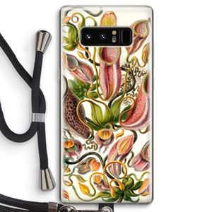 CaseCompany Haeckel Nepenthaceae: Samsung Galaxy Note 8 Transparant Hoesje met koord