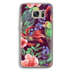 CaseCompany Papegaaien: Samsung Galaxy S7 Transparant Hoesje