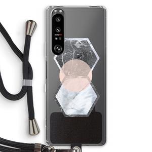 CaseCompany Creatieve toets: Sony Xperia 1 III Transparant Hoesje met koord