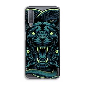 CaseCompany Cougar and Vipers: Samsung Galaxy A7 (2018) Transparant Hoesje