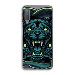 CaseCompany Cougar and Vipers: Samsung Galaxy A7 (2018) Transparant Hoesje