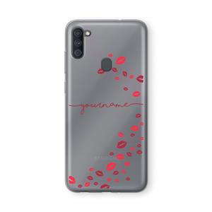 CaseCompany Kusjes: Samsung Galaxy A11 Transparant Hoesje