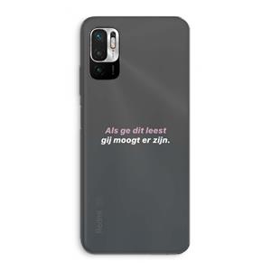 CaseCompany gij moogt er zijn: Xiaomi Redmi Note 10 5G Transparant Hoesje
