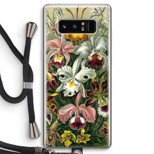 CaseCompany Haeckel Orchidae: Samsung Galaxy Note 8 Transparant Hoesje met koord