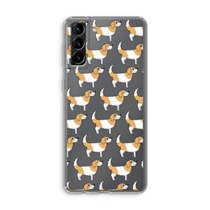 CaseCompany Doggy: Samsung Galaxy S21 Plus Transparant Hoesje