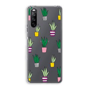 CaseCompany Sanseveria: Sony Xperia 10 III Transparant Hoesje