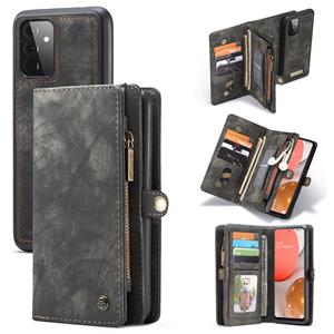 Caseme vintage 2 in 1 portemonnee hoes - Samsung Galaxy A72 - Zwart