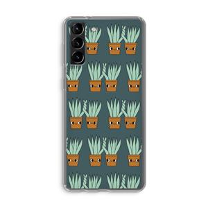 CaseCompany Sansevieria: Samsung Galaxy S21 Plus Transparant Hoesje