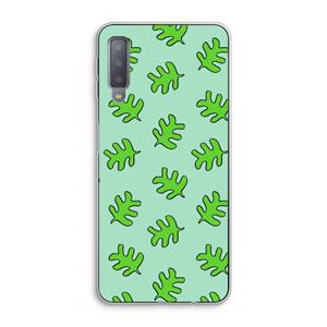 CaseCompany Groene blaadjes: Samsung Galaxy A7 (2018) Transparant Hoesje