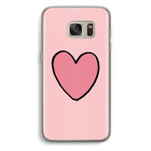 CaseCompany Hartje: Samsung Galaxy S7 Transparant Hoesje