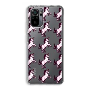 CaseCompany Musketon Unicorn: Xiaomi Redmi Note 10 Pro Transparant Hoesje