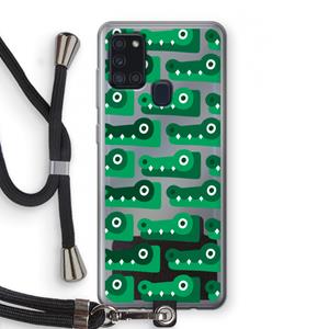 CaseCompany Crocs: Samsung Galaxy A21s Transparant Hoesje met koord