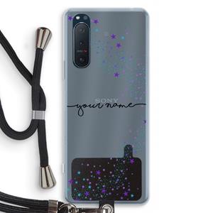 CaseCompany Sterren: Sony Xperia 5 II Transparant Hoesje met koord