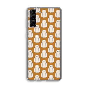 CaseCompany Uilen: Samsung Galaxy S21 Plus Transparant Hoesje