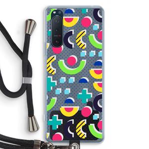 CaseCompany 8-bit N°1: Sony Xperia 5 II Transparant Hoesje met koord