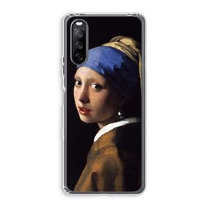 CaseCompany The Pearl Earring: Sony Xperia 10 III Transparant Hoesje