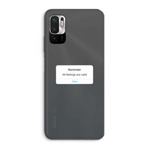 CaseCompany Reminder: Xiaomi Redmi Note 10 5G Transparant Hoesje