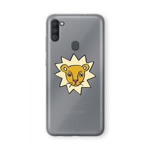 CaseCompany Kleine leeuw: Samsung Galaxy A11 Transparant Hoesje