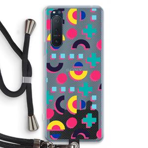CaseCompany 8-bit N°2: Sony Xperia 5 II Transparant Hoesje met koord