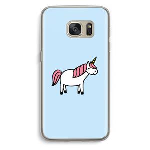 CaseCompany Eenhoorn: Samsung Galaxy S7 Transparant Hoesje