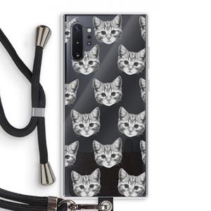 CaseCompany Kitten: Samsung Galaxy Note 10 Plus Transparant Hoesje met koord
