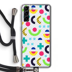 CaseCompany 8-bit N°1: Samsung Galaxy S21 Plus Transparant Hoesje met koord